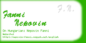 fanni nepovin business card